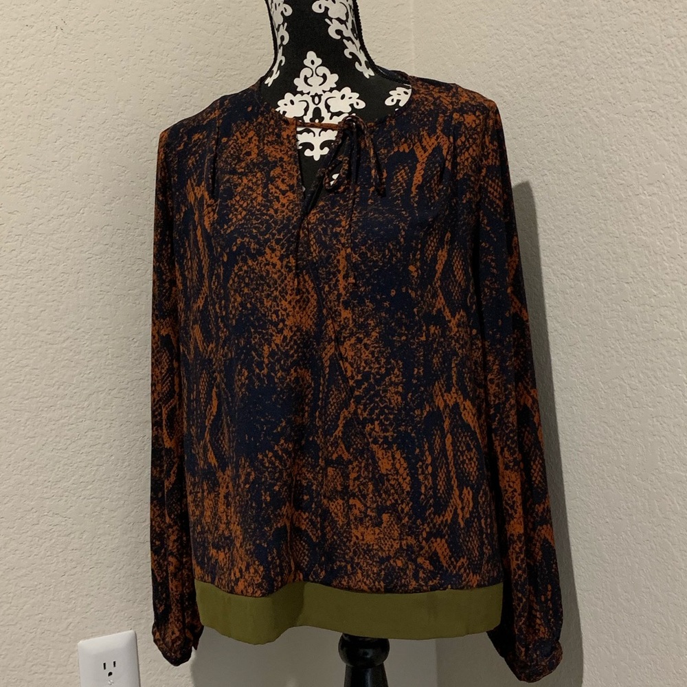 Cabi snakeskin print blouse